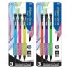 BAZIC PRODUCTS Electra Fashion 0.7 mm Mechanical Pencils, Gel Grip, 2-Set