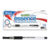 BAZIC PRODUCTS Essence Black Gel Pens, Cushion Grip, 1.0mm Medium, 12 Ct