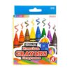 BAZIC PRODUCTS Jumbo Crayons, 8 Assorted Colors, Non-Toxic, 8 Count