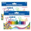 BAZIC PRODUCTS Mini Colored Pencils, Pre-Sharpened, 24 Count, 2-Pack