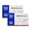 BAZIC Products White Ruled Index Cards, 5 x 8 in, 50 Ct, 2-Pack