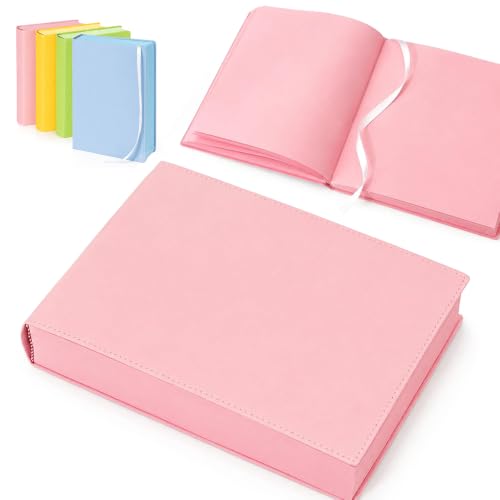 Bazuo Thickened Color Brick Notebook, A5 720 Pages Hardcover Journal with PU Leather Cover, Thick Paper, Ribbon Bookmark & Elastic Pen Holder, Cute Diary Planner for School Office Study Notes