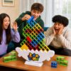 BBnote XL Giant 48PCS Stack Game for Adult & Kids, Tetra Board Tower Games for Family Travel Party, 2 Players Balance Stacking Toy, Team Toys Building Block