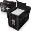 BCW Short Comic Book Bin | Holds 150 Comics | Stackable Plastic Storage | Acid-Free Organizer | Black, 2 Pack | Comic Book Bin