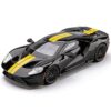 BDTCTK 1/24 Ford GT Supercar Model Cars Toy, Zinc Alloy Diecast Pull Back Toy Cars with Sounds and Lights Vehicles for Kids Boy Girl Gift (Black)