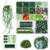 Beaded Plant Suncatcher, Hanging Glass Plant Suncatcher Craft Kit, 5540Pcs Green Seed Beads & Charms for Bracelet Making, DIY Succulent Plants, omplete Jewellery Making Supplies for Beginners (Green)