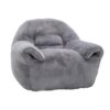 Bean Bag Chair for Adults and Childs with Armrests, High Back Supportive Plush Lounge, Oversized Faux Fur Floor Sofa for Living Room, Bedroom and Dorm (Grey)