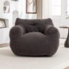 Bean Bag Chair for Adults Teens with Armrests, Living Room Soft Bean Bag with Filler, Comfy Couch Bag Lounge Lazy Floor Sofa for Bedroom, Dorm, Gaming, Memory Foam