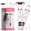 Beanify Electric Razors LED Display for Women Men, 2026 Wet/Dry Lady Electric Shaver,4 in 1 Hair Remover with IPX7 Waterproof,Smooth & Silky Portable Bikini Electric Grooming Set