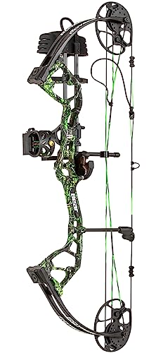 Bear Archery Royale RTH Compound Bow, Ready-to-Hunt Package, Right Handed Archers, 27" Bow, Adjustable Draw Weight 5-50lbs, Adjustable Draw Length 12"-27", Toxic