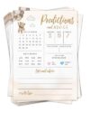 Bear Baby Predictions and Advice Cards, Teddy Baby Shower Games, Gender Reveal Activity Boy or Girl for New Parents, 20 Cards