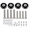 Beaupretty 6 Set Luggage Wheel Replacement for Suitcases with Rubber and Iron Material, Universal Fit Trolley Caster, Easy Replacement Suitcase Spinner Wheels for Travel Bags, 360 Degree