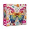 Beautiful Flower Butterfly Puzzles for Adults 1000 Pieces Nature, Colorful Spring Plant Floral Jigsaw Puzzles, Pretty Art Challenging Daisy Puzzle