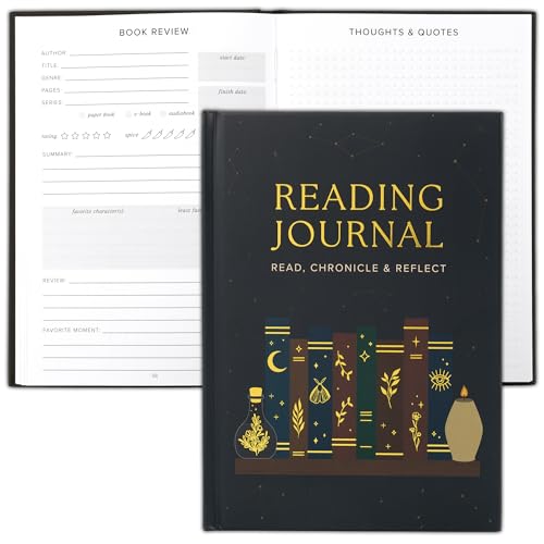 Beautiful Reading Journal for Book Lovers - Sturdy Hard Cover Journal Makes a Great Gift for Readers - The Perfect Tracker with Reading Log & Review Pages For Keeping Notes on Your Favorite Books
