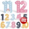 BEAWART Multiplication Chart Posters, 12 Pack Boho Numbers From 1 to 12
