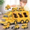 Beby Buty 5 in 1 Construction Trucks Cars Toys for Toddlers 3-5