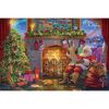 Becko US Puzzles for Adults Wooden Jigsaw Puzzles 1000 Pieces Puzzles for Adults - Santa Claus At Fireplace Santa's Wish List Warm Christmas