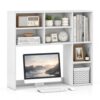 BECOMFORT Desk Hutch with 7 Cubes, Up to 27" Computer Monitor College Dorm