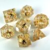 Bee Dice Liquid Core DND Dice Set, Sharp Edge D&D Dice Full Set, Dungeons and Dragons Polyhedral RPG DND Dice D6, D20, Gift for Gamer