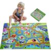 Beeqoo Jumbo Floor Puzzle for Kids Ages 3-5, Giant City Race Tracks Jigsaw Puzzles for Toddler 2-4 (60pcs 35.4x23.4 Inch Extra-Thick Cardboard), Educational Preschool Toy for 4-6 Year Old