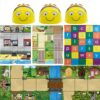 Beginner's Programming: 3-PCS Bee-Bot See & Say Version + 4 Coding Mats - Programmable Robotics Bundle