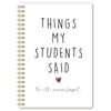 BEHIFL Funny Teacher Spiral Notebook Journal, Teacher Gifts for Women Men, Teachers Appreciation Gifts Notebook Journal, Teachers Office Supplies, 5.5x8.3 Inches