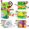 beiens Baby Books Toys, Touch and Feel Crinkle Cloth Book for Infant Baby 0-3-6-12-18 Months, Early Development Interactive Stroller Soft Toys, Newborn Gifts for Boys Girls