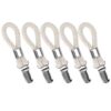 Beiges Metal Clothes Pegs with Silver Metal Clamp Delicate Fabrics Clothes Pins Great for Indoor Outdoor Use Rustproof Folding Clamps