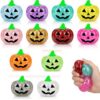 BEIGUO 12pcs Halloween Glitter Pumpkin Stress Balls,Slow Rising Squishy Toys for Kids Boys Girls Stress Relief,Classroom Prizes,Party Favors