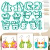 beinkmake 13Pcs Fairy Animal Polymer Clay Cutters Set Cat Fox Clay Earrings Cutters for Adults Polymer Jewelry Cutter with Earrings Accessories DIY Craft Supplies