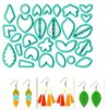 beinkmake 27Pcs Leaf Polymer Clay Cutters Set Flower Clay Earrings Cutters for Adults Polymer Jewelry Cutter with Earrings Accessories DIY Craft Supplies