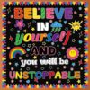 Believe in Yourself Classroom Bulletin Board Decor Set Welcome Banner Wall Door Decor Colorful Motivational Cutouts Positive Affirmation Station for Kindergarten Preschool Elementary Middle School