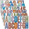 Bemeol 600 Pieces 36 Sheets Letter Stickers 2.5 Inch Alphabet Stickers Self Adhesive Sticker Letters for Bulletin Board Classroom Home Decor(Boho Colors)