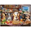 BenBen Puzzles for Adults 1000 Pieces, Dogs' Dinner Party, Patterned Back