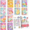 BenLouis 24 Pcs Hippie Boho Mini Coloring Books Kids Retro Daisy Party Favors Small Activity Books Bulk for Kids Two Groovy Goodie Bags Stuffers Return Gifts Classroom Travel