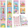 BenLouis 24 Pcs Sweet Mini Coloring Books Kids Candyland Donut Ice Cream Party Favors Small Activity Books Bulk for Kids Treats Desserts Birthday Goodie Bags Stuffers Return Gifts Classroom Travel
