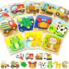 Benresive Wooden Toddler Puzzles, Toddler Toys, 1 2 Year Old Boy Girl Gift