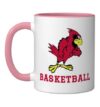 Benton High School Cardinals Basketball Ceramic Mug, Pink/White, 11oz