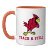 Benton High School Cardinals Track & Field Ceramic Mug, Orange/White, 11oz