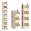 Beolisave 7 Tier Hanging Closet Organizer, Collapsible Fabric Hanging Shelves for Closet with Detachable Bins Space-Saving Hanging Clothes Organizer for Wardrobe, Laundry Room, Dorm, Rv, Beige