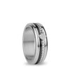 BERING Rhine Interchangeable Ring Combination for Women in Silver & Black with Unique Twist & Change System, 10, Ceramic, Stainless Steel, No Gemstone