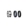 BERING Symphony Set B Interchangeable Ring Set for Men in Silver, Black & Blue with Unique Twist & Change System, 12, Stainless Steel, No Gemstone