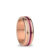 BERING Women's Ring in Shiny Rose Gold, Arctic Symphony Collection Made of Stainless Steel, Tigris, 2-4, Stainless Steel, No Gemstone