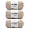 Bernat Felted Buff Fleck Yarn - 3 Pack of 9.2oz/260g - Blended Fiber - #6 Super Bulky - 249 Yards - Knitting, Crocheting & Crafts