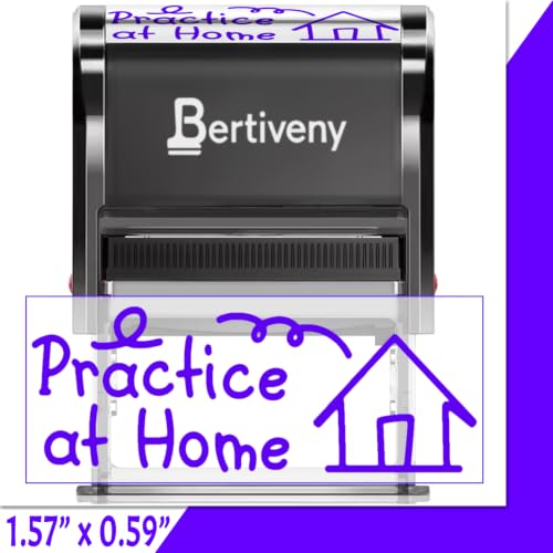 Bertiveny Practice at Home Teacher Stamp for Grading Self-Inking Teacher Stamps for Classroom Encouraging Grading Stamp for Teacher Supplies Practice at Home Stamp for School Homeschool Use