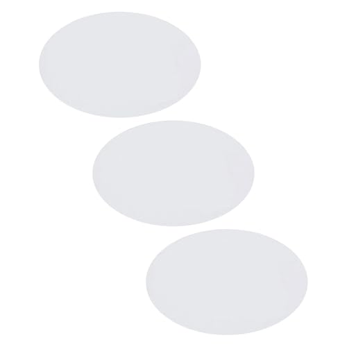 BESPORTBLE 3pcs Oval Canvas Painting Boards for Artists and Beginners, White Cotton and Mixed Linen Fabric with Strong Oil Absorption, Versatile for Acrylic, Oil, and Watercolor Painting