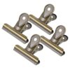 BESPORTBLE 4pcs Metal Antique Strong Grip Binder Clips, Spring Steel Electroplated Small Hinge Clamps for Paper Files, Crafts, and Organizer Use in School or Kitchen