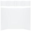BESPORTBLE 5pcs Tri Fold Poster Board, 24x16 White Corrugated Paper, Foldable Construction with Smooth Bright Surface, Space-saving and Easy to Carry for Science Fair and Arts Crafts Projects