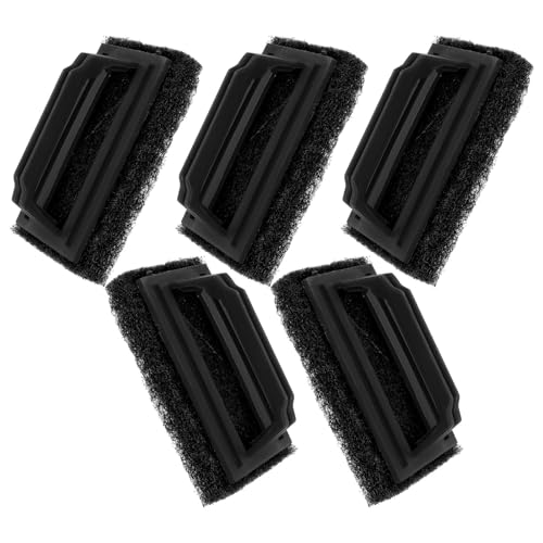 BESPORTBLE 6pcs Bristleless Grill Brush Set with Stainless Steel Scraper, Nonmetal BBQ Cleaning Brush for Charcoal Grills and Racks, Sturdy Pp Sponge Material, for Outdoor BBQ and Balcony