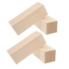 BESPORTBLE Blocks Versatile Unfinished Basswood Carving Craft Wood for Crafts 4pcs Natural Rectangles Cubes Utility to Reduce Cracking and Chipping and Art School Assignments and Model